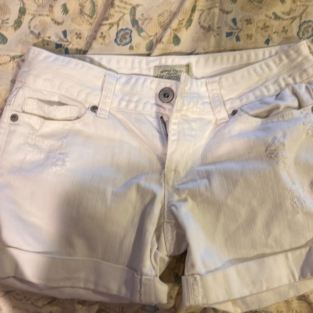 Aeropostale white jean shorts